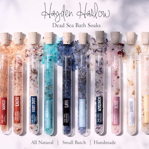 BULK- All Natural Dead Sea Salt Bath Soak test tubes | shower | spa | aroma therapy | small batch | bridesmaid gift | party favor (SSoak)