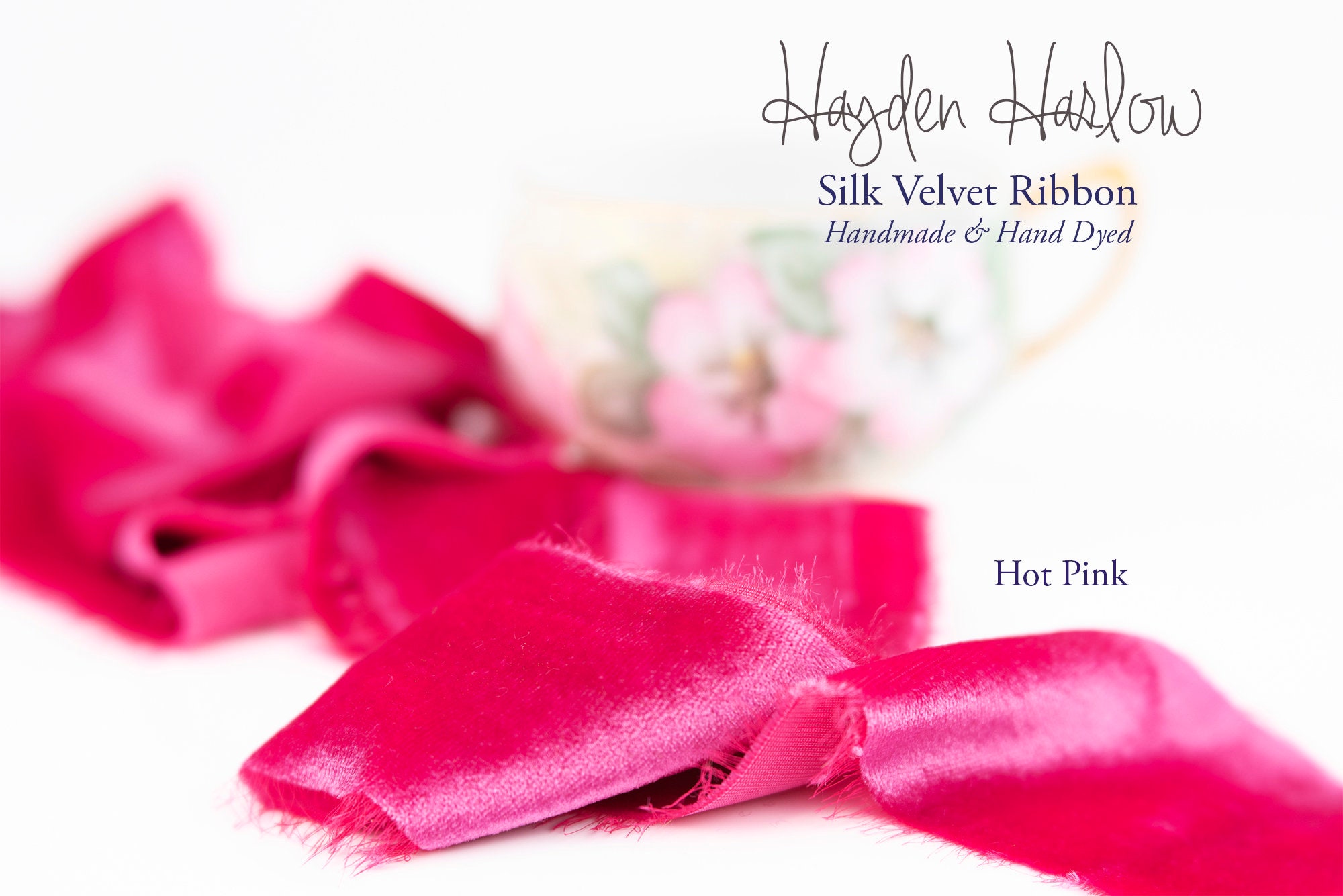 Light Pink Velvet String Ribbon 1/8 Inch 1 Yard 