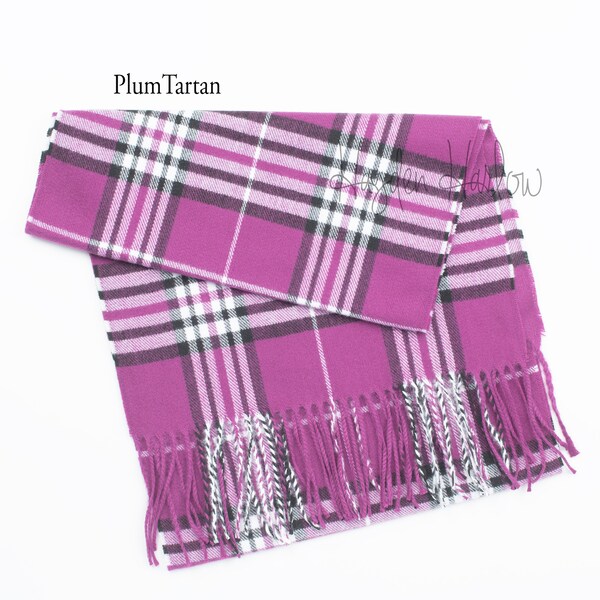 Sienna Brushed Chunky Winter Scarf in Plum