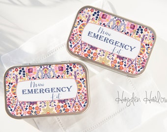 Bridesmaid's Mini-Emergency Kit - Tin only or Filled -- perfect for the last minute little emergency on the big day! {NOMAD} (mek)