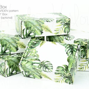 READY to SHIP | Exclusive all over print Gift Box | bridesmaid proposal | mailer | luxury gift box | (monstera) {RTS} (963)