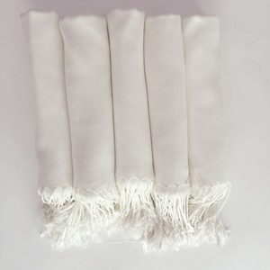 Premium Pashmina Shawl Ivory or White , Bridesmaid Gift, Wedding Favor, Bridal party gift, Party Favor