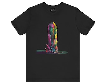 Spiritual Shirt, Clear Quartz Graphic Tee, Conscious Clothing, Crystal Lover Gift