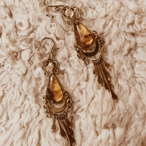 Magical Amber Moon Sister Earrings