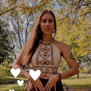 Ceremonie top < natuurlijk katoen < blok print < shakti dakini jogini yoga outfit < wilde vrouw > ecofashion < T R I B A L nomadische kleding <