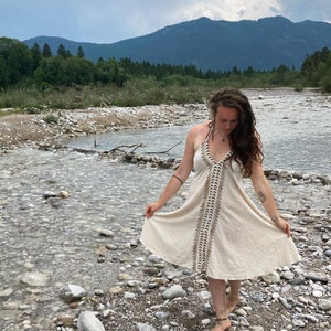 ancient priestess &lt;&lt;&lt;&lt;&lt;&lt;&lt; GODESS of Avalon earth ceremony earthy woman nomad Blockprint tribal dress organic cotton beauty eco&gt;&gt;&gt;&gt;&gt;&gt;&gt;