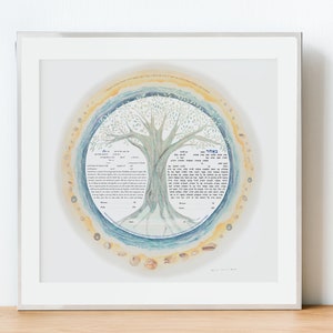 Baum des Lebens Ozean Ketubah