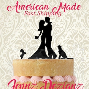 Pet Included Silhouete Romantic Couple Wedding Cake Topper #502 MADE In USA…..Ships from USA