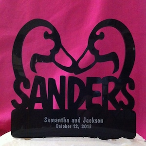The Personalized Engraved Duck Surname, Last Name Wedding Cake Topper MADE In USA…..Ships from USA