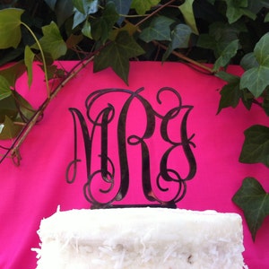 3 Letter Mnogram Acrylic Personalized Initial Monogram Wedding Cake Topper MADE In USA…..Ships from USA