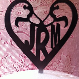 Rustic Country 3 Initial Duck Customized Personalized Wedding Cake Topper MADE In USA…..Ships from USA