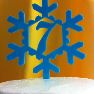 Snowflake With Age Birthday Cake Topper MADE In USA…..Ships from USA