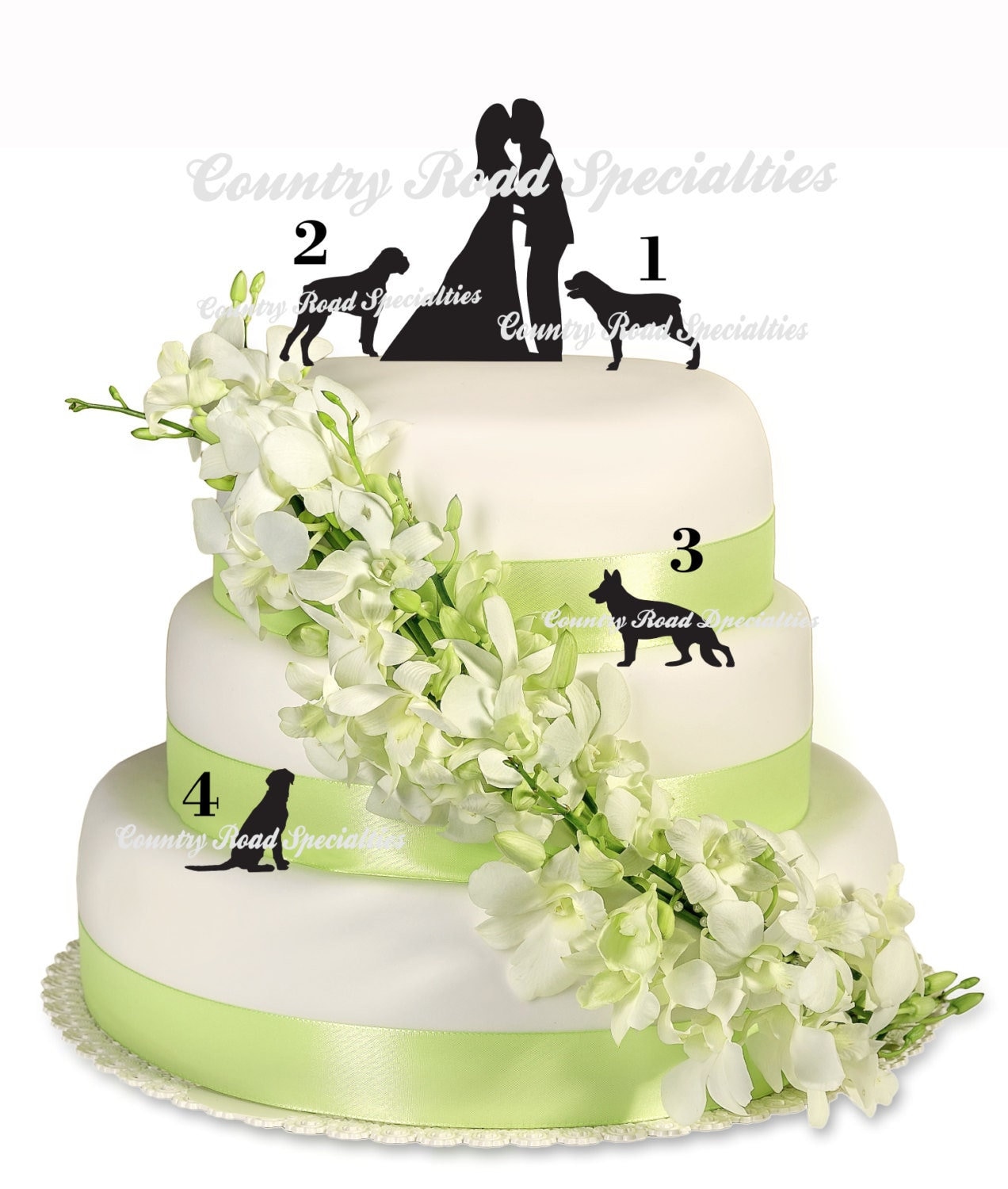 Wedding Cake Topper Silhouette 