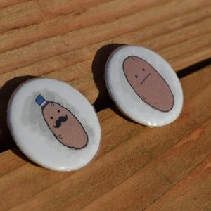 Cute Potato Pin-back Buttons
