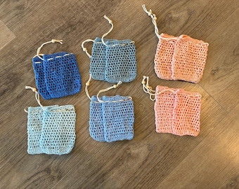 Crocheted Soap Savers; Soap Bags, Soap Savers, Crochet, Crocheted Bags