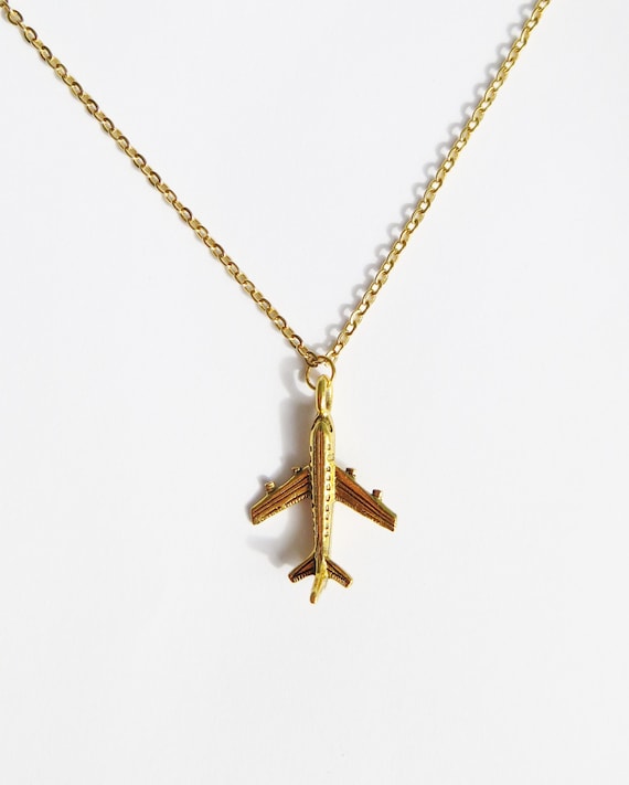 Dainty Airplane Pendant Necklace - Simple Travel Jewelry For Women - View #11