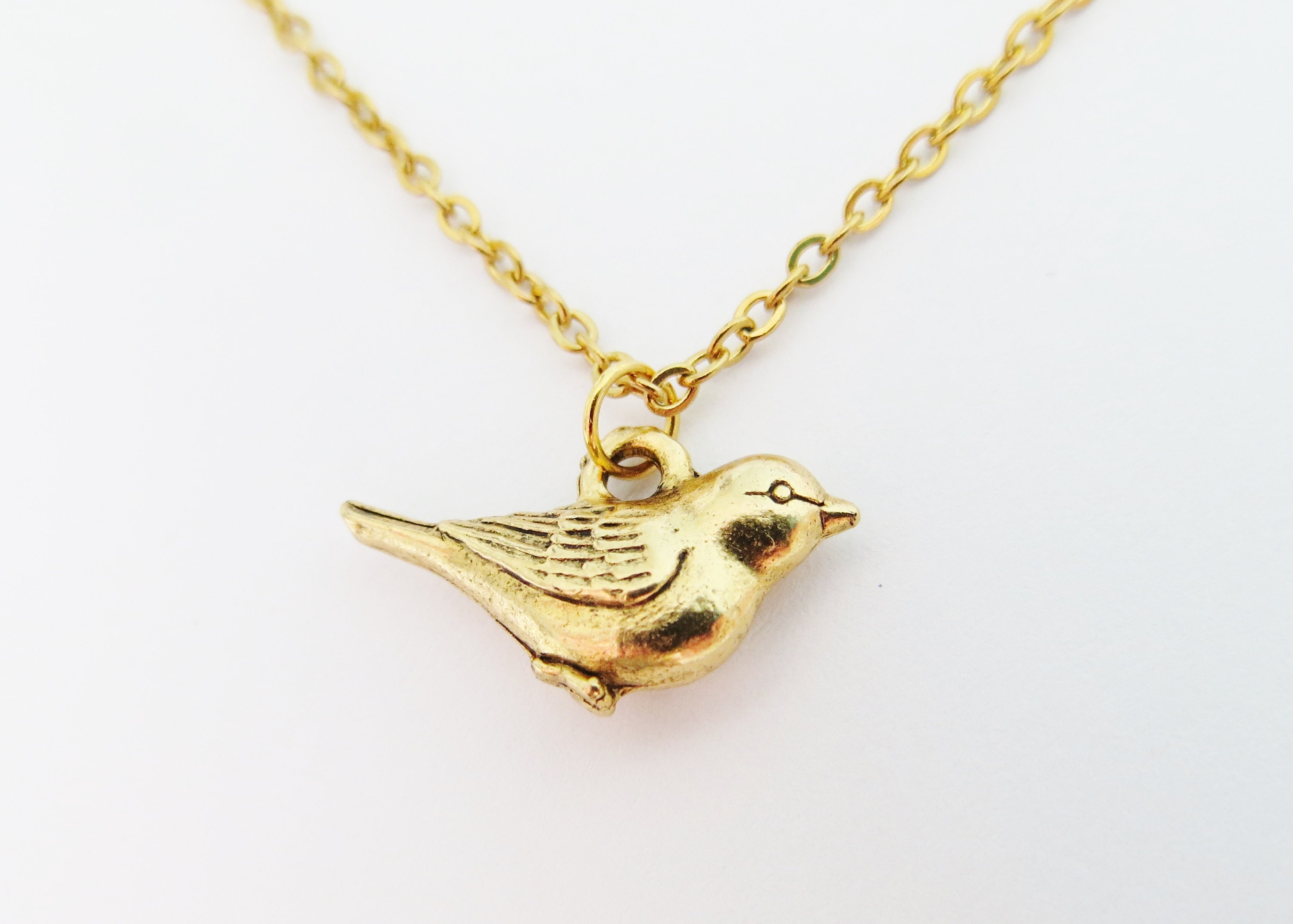 Gold Bird Necklace, Little Bird Pendant, Tit Charm, Small Bird, Springtime, Garden Lover, Nature, Robin, Sparrow, Song Bird, Twitcher - Etsy Gold Bird Necklace, Little Bird Pendant, Tit Charm, Small Bird, Springtime, Garden Lover, Nature, Robin, Sparrow, Song Bird, Twitcher - Etsy