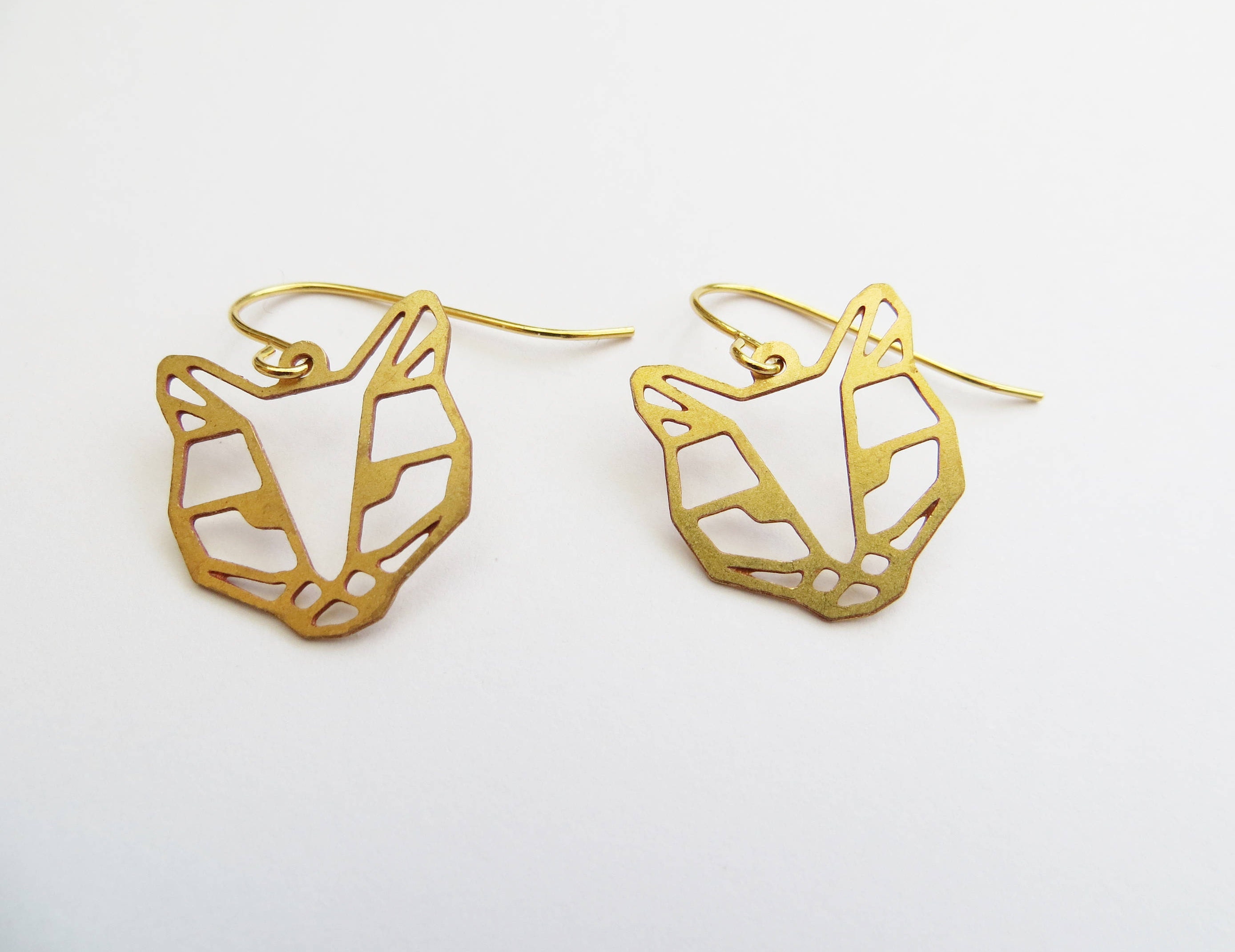 gold puma earrings