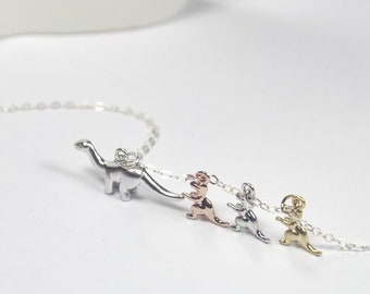 Tatiri Dinosaur wooden bead stretch necklace and bracelet NEW 