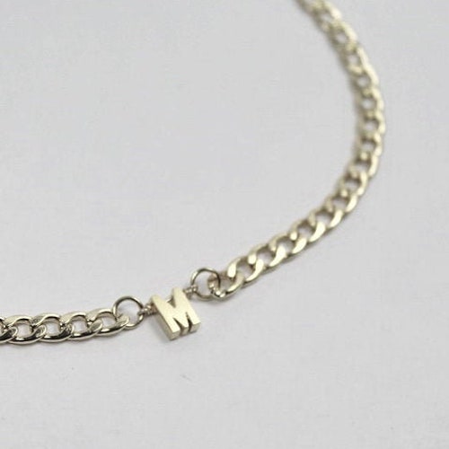 Gold Men's Initial Jewelry. Gold Men Letter Necklace, Personalised Men ID for Male Friends ,gift for him.Husband Birthday Gift .boyfriend