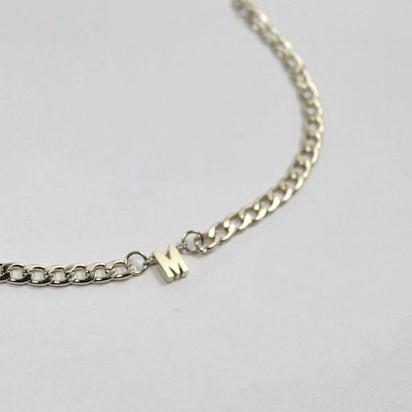 Silver Letter necklace for Boyfriend.Men Initial Bracelet.boyfriend ID jewelry.Husband necklace.brother initial jewelry.,Custom Men necklace