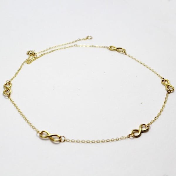 Infinity Station Necklace,Eternal LoveJewelry,Anniversary Gift,Couple Gift,Interlocking Necklace. Station infinity Bracelet. Bestie Necklace