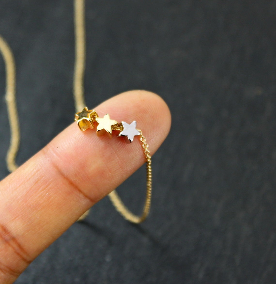 3 STARS NECKLACE GOLD