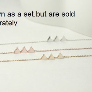 Three triangle cheap sister necklace