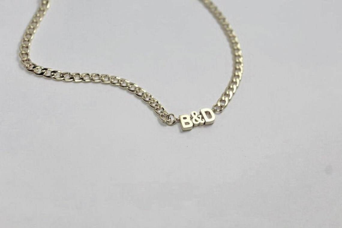 Personalized Men Bracelet 2 Initials Monogram Bracelets2 Etsy