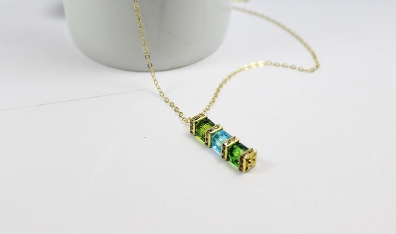 Three Birthstone Necklace,3 BFF Necklaces Soul Sisters Necklace,birthstone horizontal .birthstone Vertical bridesmaid Birthday Gift for Her
