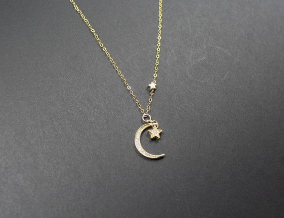 Crescent Moon and Stars Pendant Crescent Moon and Stars Pendant
