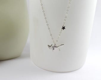 Personalized Fox necklace , Star with fox necklace, Mystical Spirit Animal Necklace ,Animal Jewelry, Kids Jewelry Children,babe Little Fox.
