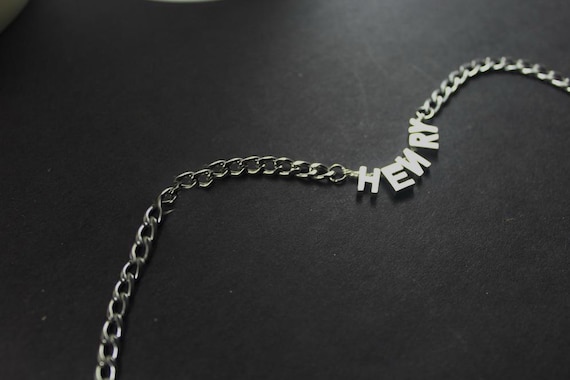 Name Necklace Gift , Chunky Chain Jewelry ,Personalized Name Jewelry, Valentine's Day Gift.Wedding Jewelry,Babe Shower necklace,Bridesmaid