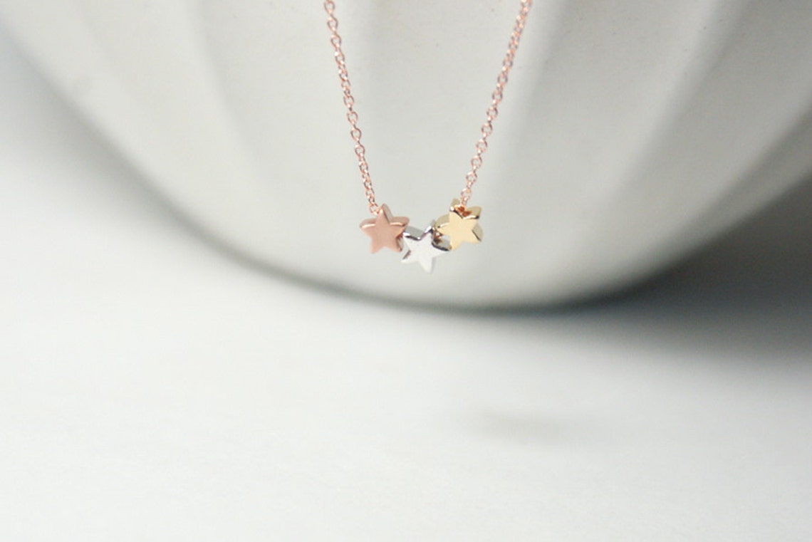 3 STARS NECKLACE GOLD main image 1