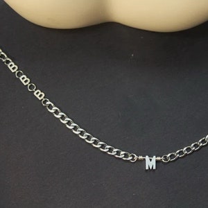 Collar de papá nuevo. Joyería inicial de papá. Collar inicial Sideways Kids. ,Regalo del Día del Padre del Esposo, Regalo de cumpleaños del esposo.,Carta de plata para hombres