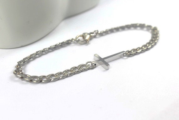 Silver Cross Sterling Silver Bracelets for Men for sale | eBay