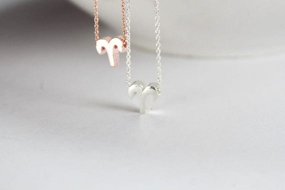 Aries Zodiac Necklace Goat Necklace 