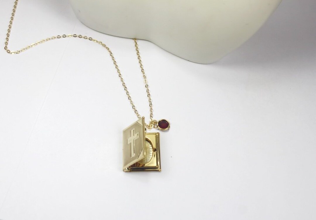 Bible Book Locket Necklace,book Locket, Locket Necklace, Locket ...