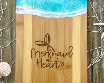 Engraved 'Mermaid at Heart' Cutting Board ADD-ON
