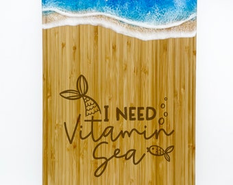 I Need Vitamin Sea Engraving Add-On for Beach Wave Cutting Board