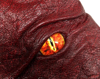 Leather Dragon Eye Dice Bag: DnD Table Top Gaming