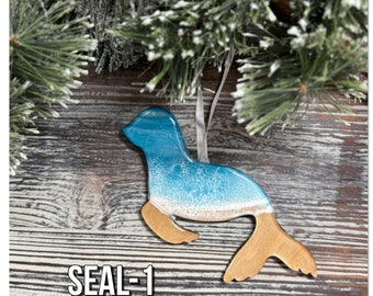 Seal / Sea Lion Resin Ocean Ornament - Coastal Charm for Your Home