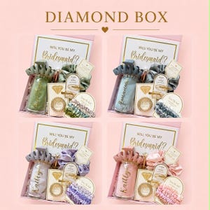 Custom Bridesmaid Proposal Box Personalized Gift Blush Will You Be My ...
