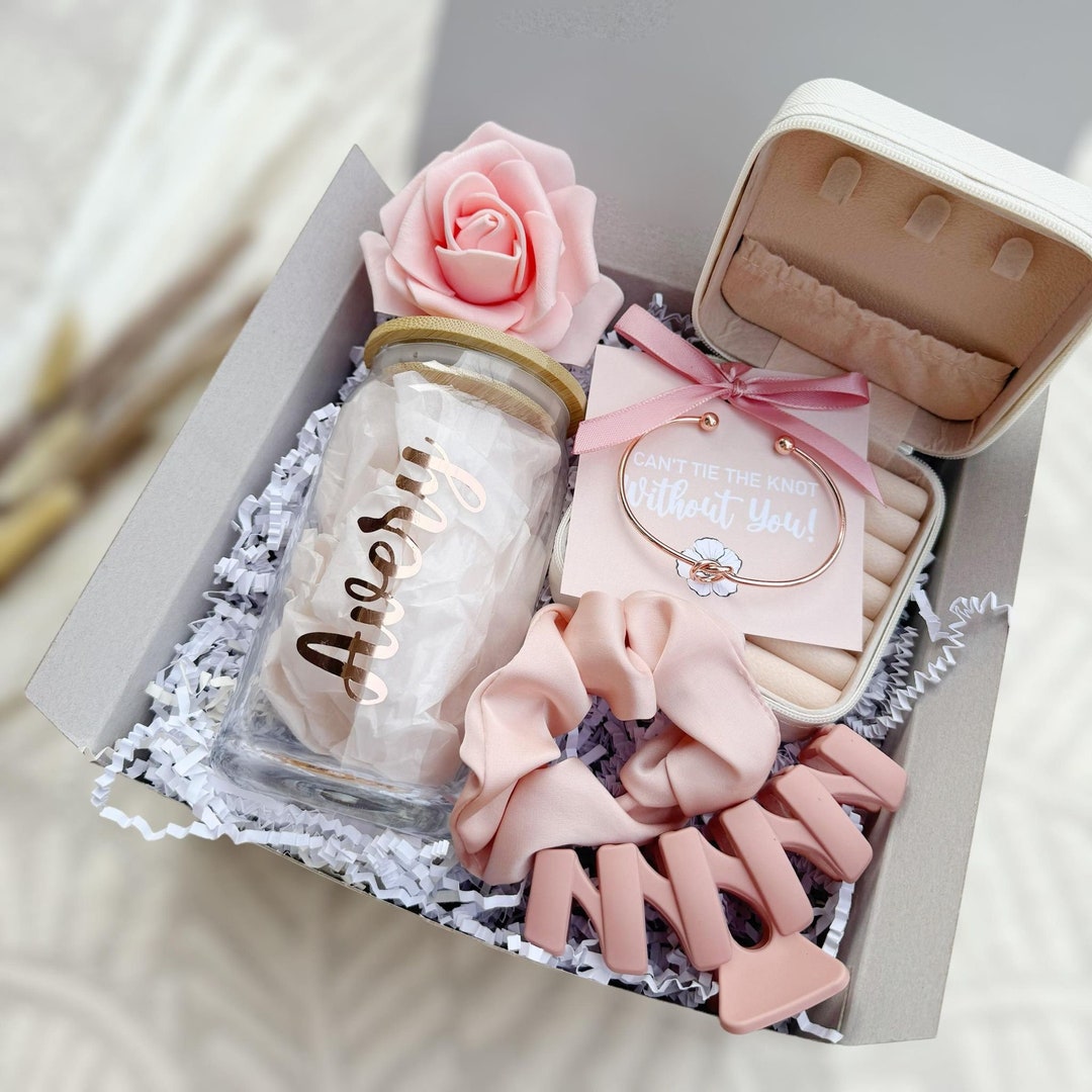 Blush Bridesmaid Proposal Gift Box Will You Be My Bridesmaid Bridesmaid ...