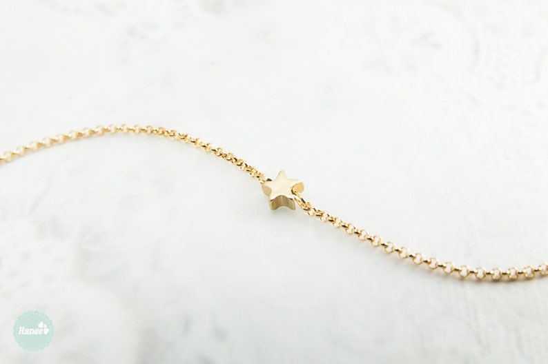 Star charm bracelet gold star bracelet gold bracelet charm Etsy