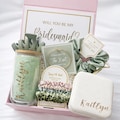 Custom Bridesmaid Proposal Box Personalized Gift Blush Will You Be My Bridesmaid Personalized Gift Box Set Maid of Honor Coffee Glass Cup