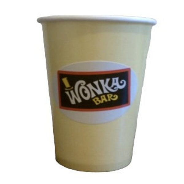 Willy Wonka Chocolate Bar Stickers for Party Cups (9 per set)