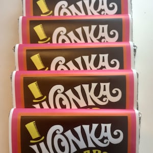 Willy Wonka Chocolate Bar with Golden Ticket (Chocolate Included)-One bar per order