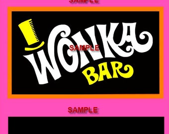 7.56 oz. sized Willy Wonka chocolate bar wrapper & Golden ticket (no chocolate)-More Products in Our Store!!!