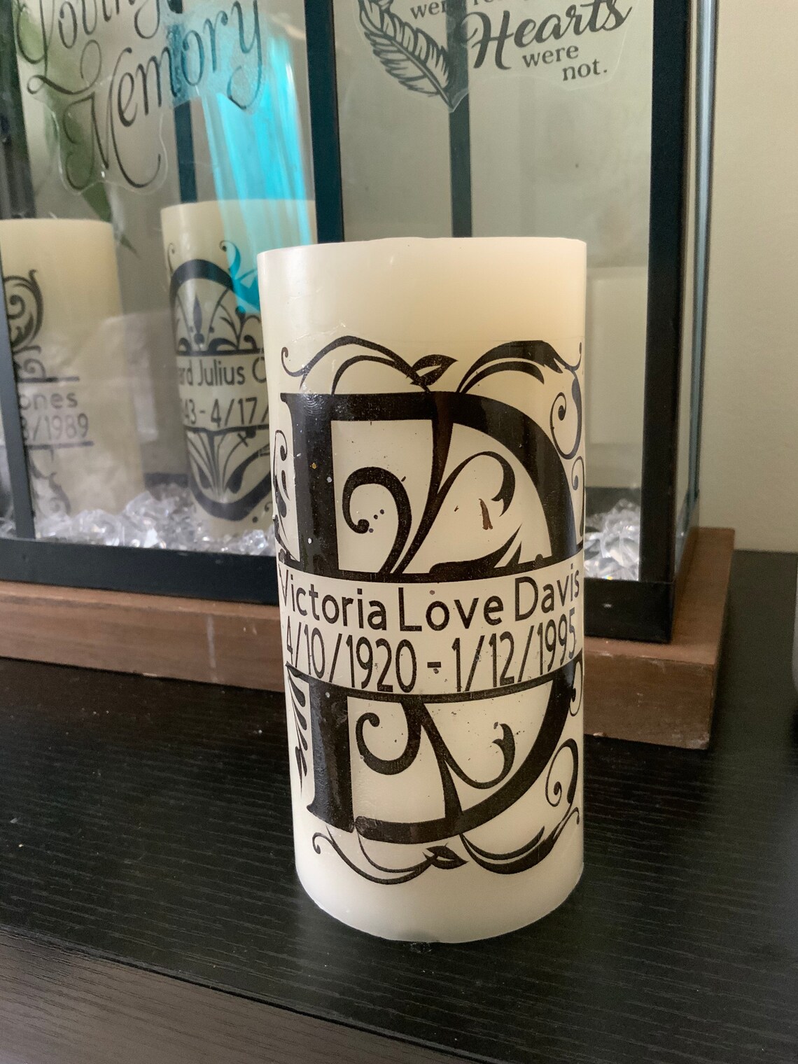 Personalized Memorial LED Candle Keepsake Candle LED Etsy